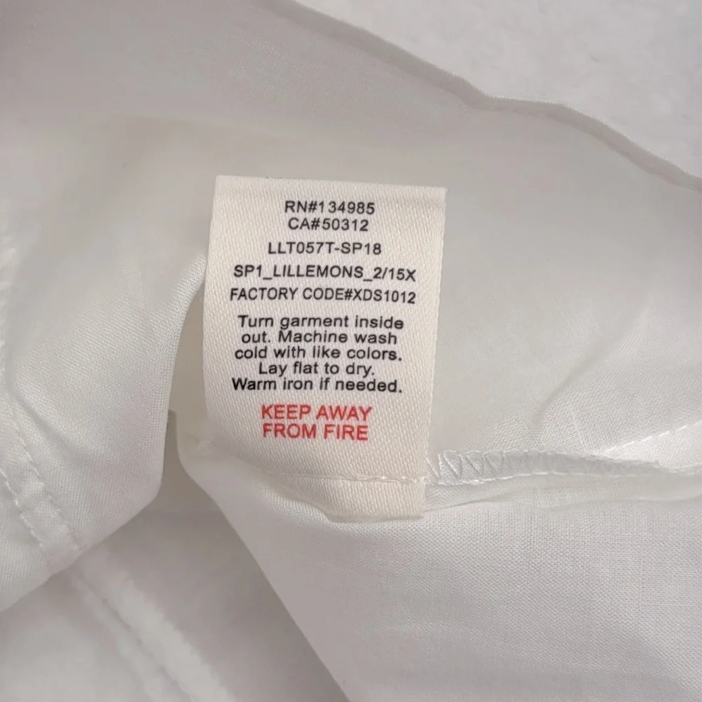 {NWT} Lil' Lemons by For Love and Lemons | Organic Cotton Ruffle Top White (4T) - Picture 8 of 14
